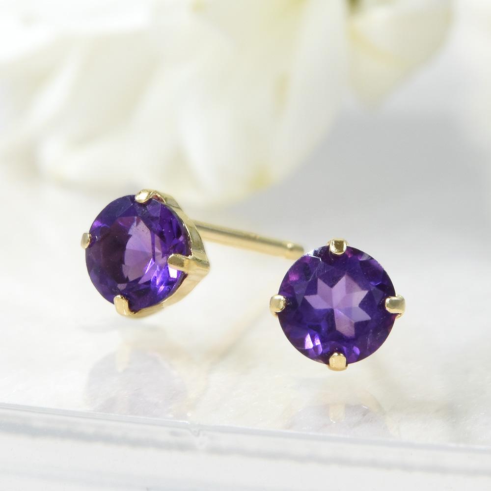 K18 アメシスト ピアス CK059CIBSN1枚目の画像