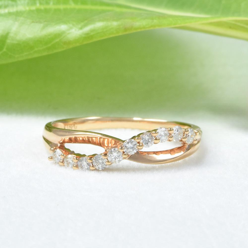 K18 ホワイト ダイヤモンド リング CK073CIBSN1枚目の画像