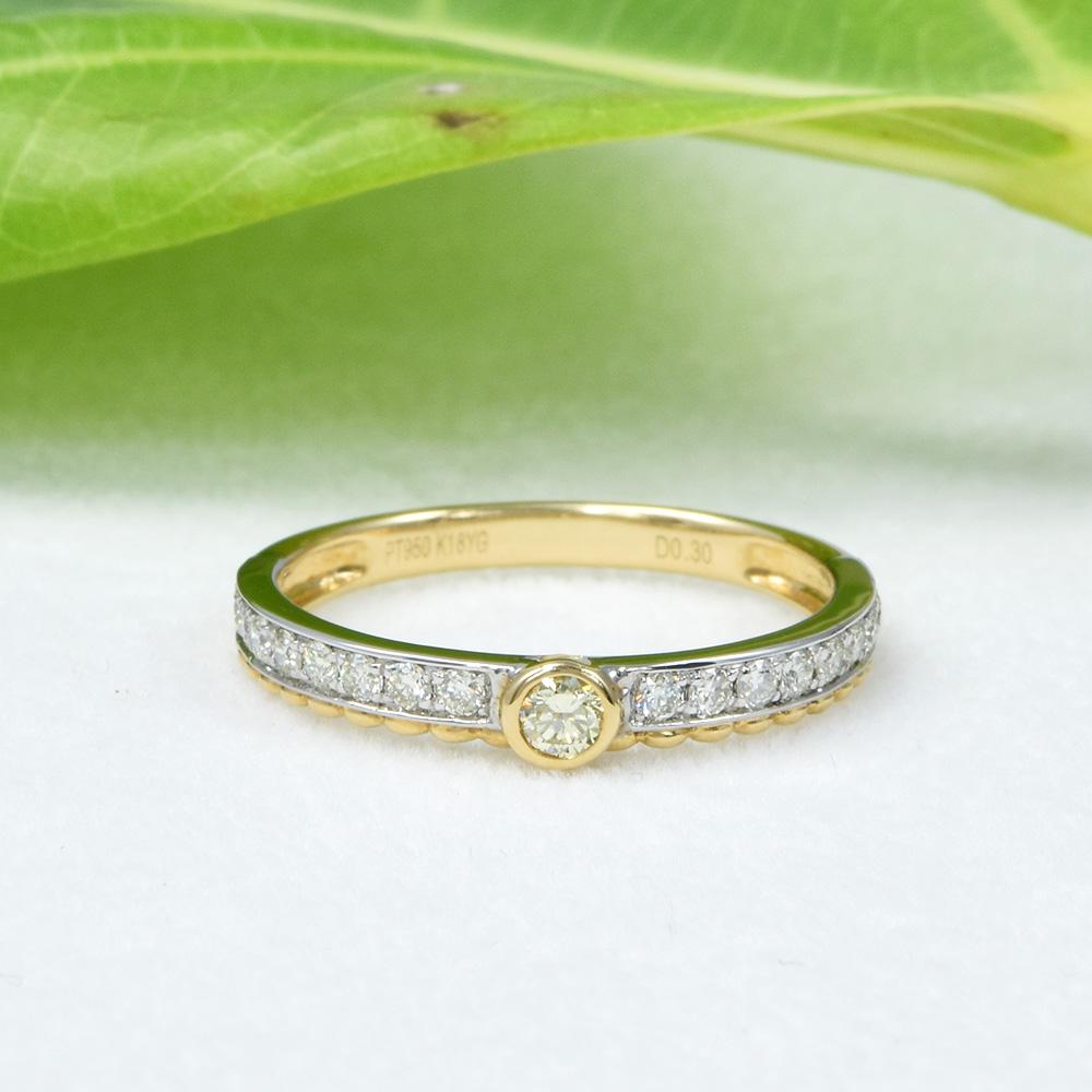 プラチナ950 K18 ホワイト ダイヤモンド リング CK080CIBSN1枚目の画像