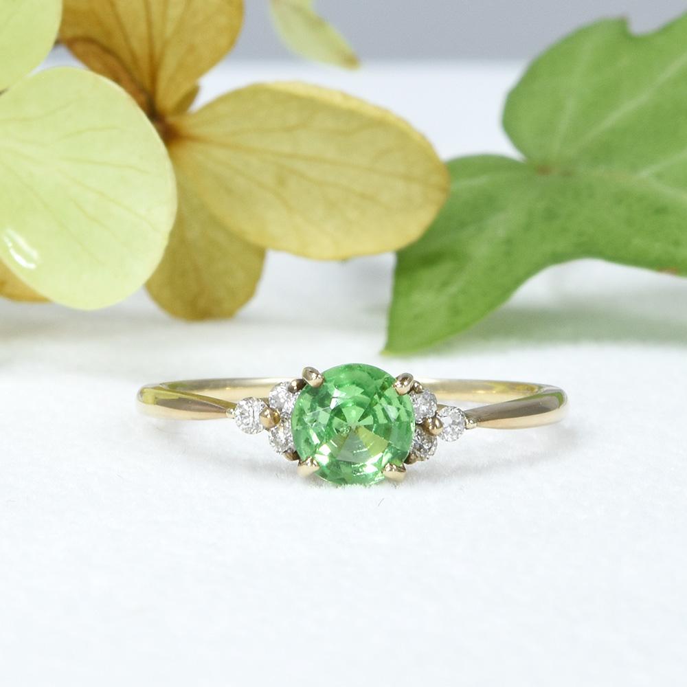 K10 グリーン ガーネット リング CL014CIBSN1枚目の画像