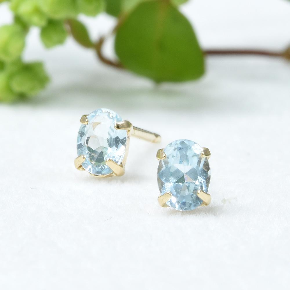 K10 スカイブルートパーズ ピアス CL029CIBSN1枚目の画像