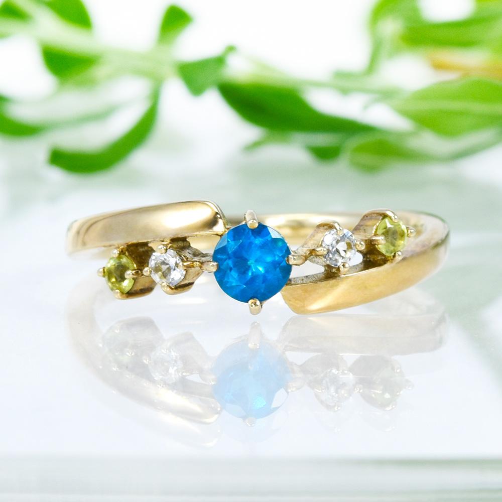 K10 ネオンブルーアパタイト リング CH064CIBS1枚目の画像