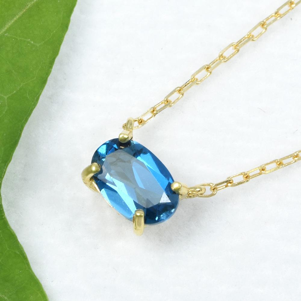 K10 ロンドンブルー トパーズ ネックレス ペンダント CL037CIBSN1枚目の画像