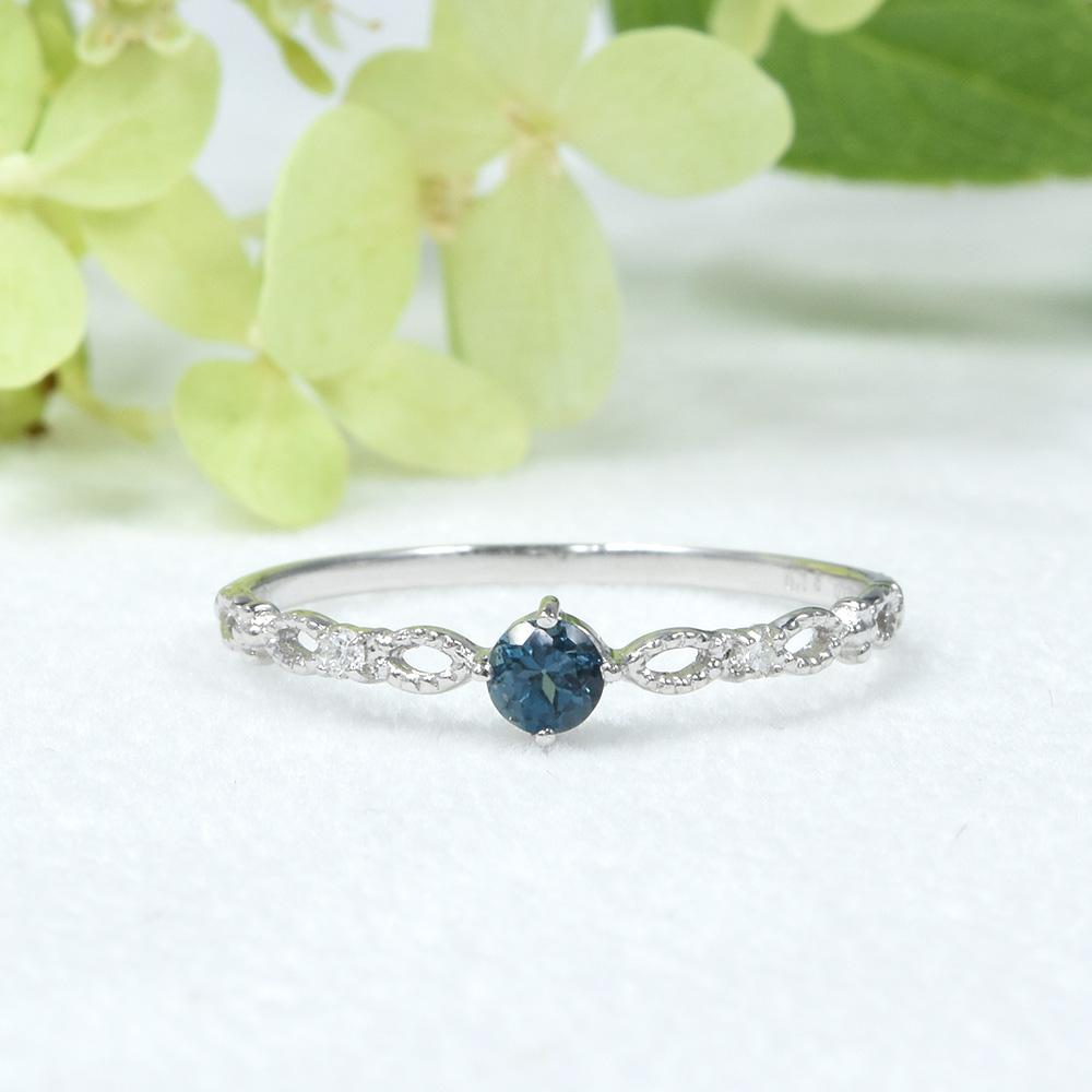 K10 ロンドンブルートパーズ ダイヤ リング CL017CIBSN1枚目の画像