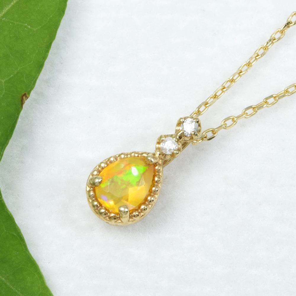 K10 オパール ダイヤ ペンダント ネックレス CL036CIBSN1枚目の画像