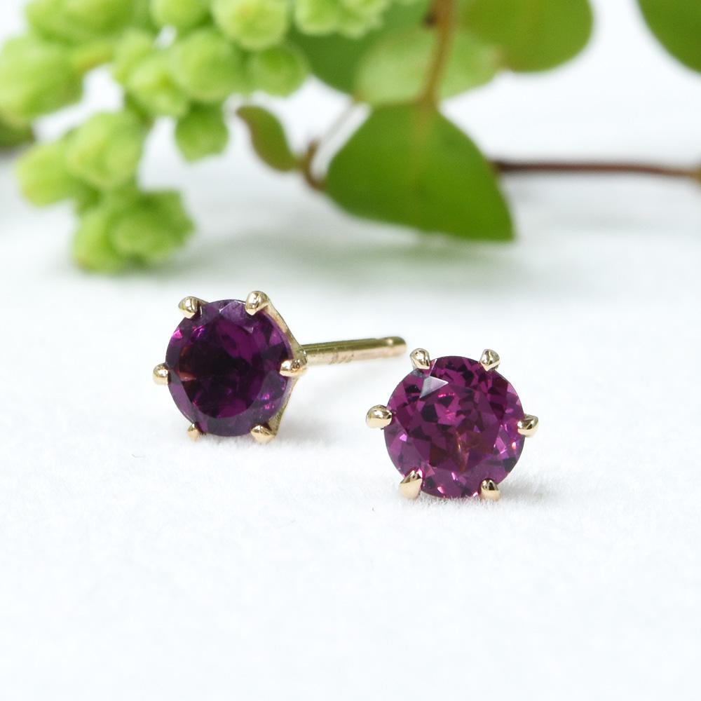 K18 ロードライトガーネット ピアス CL032CIBSN1枚目の画像