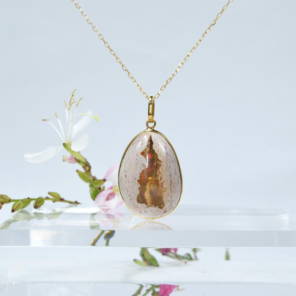 K18 カンテラ オパール ペンダントトップ CL048CIBSN1枚目の画像