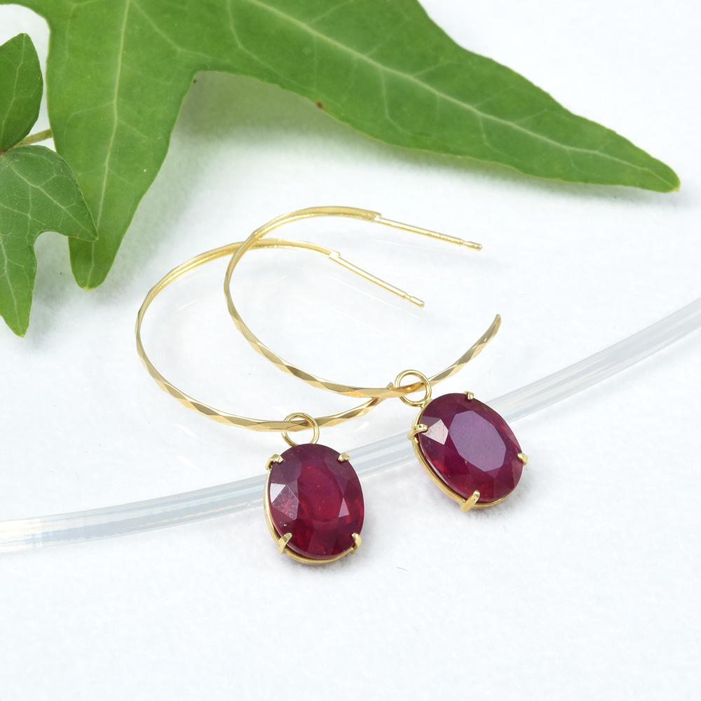 K18 ルビー ピアスチャーム CK034CIBSN1枚目の画像