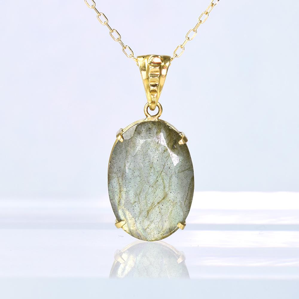 K18 ラブラドライト ペンダントトップ CI009CIBSN1枚目の画像